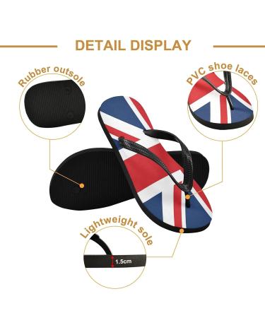 Mnsruu UK Union Jack Flip Flops | XL Flip Sandals for Men & Women | Stylish Home Slippers & Travel Footwear - Buy Online on GoSupps.com
