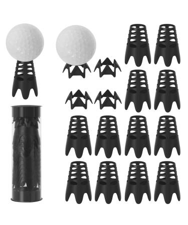 Vefungyan Golf Tees Plastic Indoor Training: 18pcs Golf Mat Simulator Tees for Turf and Driving Range Practice Winter Golf Tees Black 16