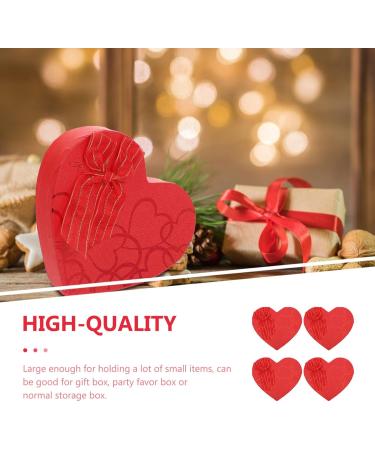 Heart- shaped Chocolate Boxes Empty Valentines Heart Container Packing Storage Box for Mother' s Day Valentine' s Day Candy Sweet Nuts Toffee Caramels (4 Pcs Red) - Buy Online on GoSupps.com