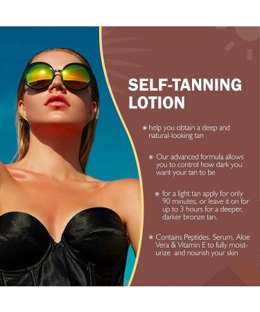 125ml Moisturizing Self Tanning Cream | Fast Buildable Glow | Medium to Dark Sunless Tanner for Deep Skin Tones - Buy Online on GoSupps.com