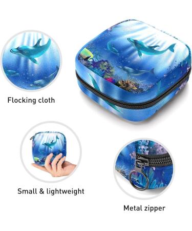 Women s Bonds Storage Pockets Stillpad Holder - Underwater World Dolphins Portable Period Kit - Feminine Product Bag for Girls - Buy Online on GoSupps.com