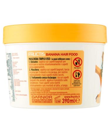 Garnier Fructis Hair Food Banana - Nourishing 3-in-1 Vegan Hair Mask for Dry Hair - 390ml | International Shipping Available - Buy Online on GoSupps.com
