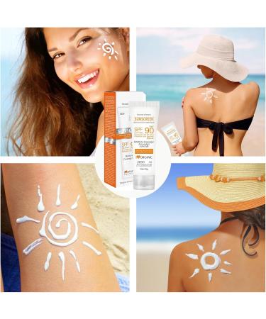 XdealCozyxc Face Sunscreen with Spf90 Oil Free Sun Cream Anti Sun UVA/UVB Radiation Protection Lotion Oil Free Sun Cream - Buy Online on GoSupps.com