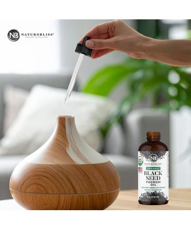 NaturoBliss Organic Black Seed Oil 100 Virgin Cold Pressed Omega 3 6 9 Super Antioxidant for Immune Support Joints Mobility Digestion Hair Skin Vegan Gluten-Free Non-GMO USDA Certified 8oz 8 Fl Oz (Pack of 1) - Buy Online on GoSupps.com