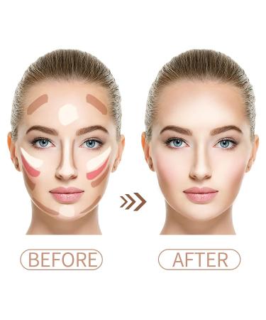 SUMEITANG 3PCS Cream Contour Stick Liquid Blush & Highlighter Kit with Sponge Applicator - Buy Online on GoSupps.com