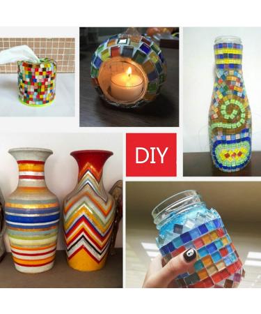 200g Mixed Color Crystal Mosaic Glass Tiles - Perfect for Home Decor & DIY Crafts - 1x1 cm Blues - Buy Online on GoSupps.com
