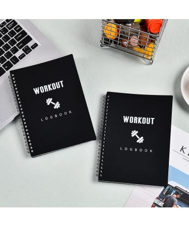 Fitness Journal - Workout Journal/Planner 8.3" x 6.3"  Fitness Planner to Track Workout Process  178 Pages with PP Cover + 2 Goals/Note Pages+ Twin-wire Binding Black - Buy Online on GoSupps.com
