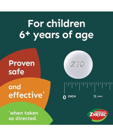 Zyrtec Children's 24 HR Allergy Relief Tablets - 12 ct Citrus Flavored | Cetirizine Dissolving Formula - Buy Online on GoSupps.com