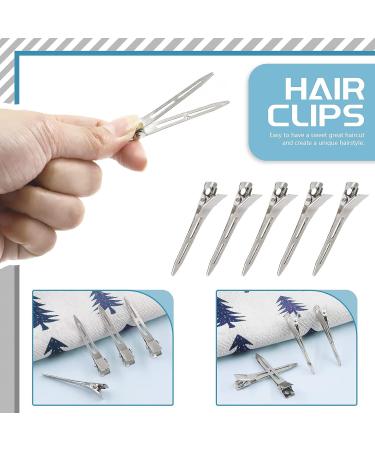 Cimeton 120Pcs Assorted Sizes Single Prong Pin Curl Clips Kit - Metal Alligator Clips for DIY Hair Accessories - Buy Online on GoSupps.com