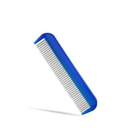 Cat Comb with Silky Smooth Rotating Teeth- Clears mats Gently and Easily (5" has Ultra fine Spaced Teeth 7" Dual-Spaced Teeth) 5" Blue