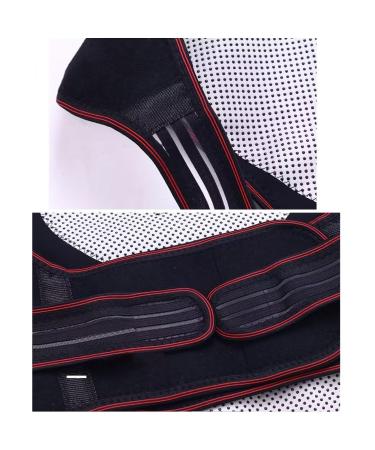 Seniors Self Heating Back Brace - 108 Magnets Lumbar Support Belt for Pain Relief | Posture Corrector for Elderly Men & Women - L/Large Black - Buy Online on GoSupps.com