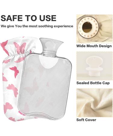 Hot Water Bottle with Cover | 1L Small Pain Relief & Cramps | BPA Free | Buy Internationally - Buy Online on GoSupps.com