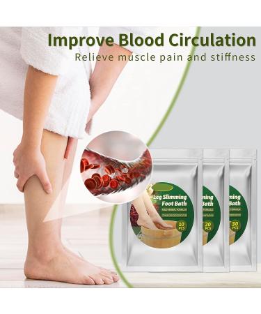 Lymphatic Drainage Ginger Foot Leg Slimming Bath Bag - Natural Mugwort Herb - Foot Reflexology Spa Massage (10pcs) - Buy Online on GoSupps.com