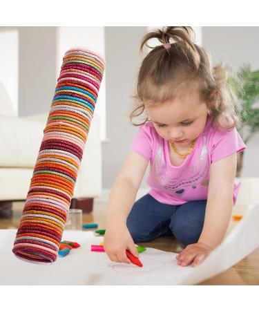 Buy Multi-Colored Baby Hair Gum for Girls - No Folds Hair Ties & Ponytailers for Infants & Toddlers | Thin Red (C One Size) - Fast International Shipping - Buy Online on GoSupps.com