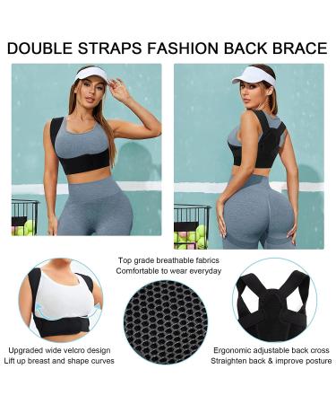 Bafully Back Support & Posture Correction - Adjustable XL/XXL for Pain Relief - Black - Buy Online on GoSupps.com