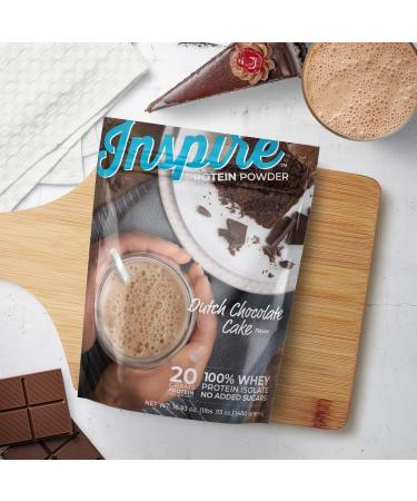 Inspire 20g Whey Protein Isolate Powder - Dutch Chocolate Cake (20 Servings) | Premium Protein Supplement for Muscle Growth & Recovery - Buy Online on GoSupps.com