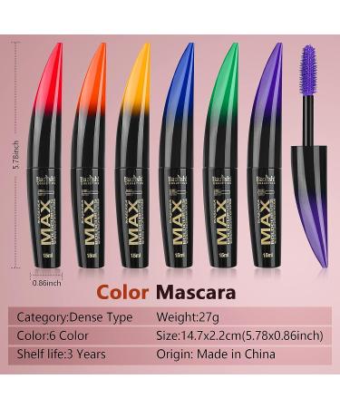 FantasyDay Long Lasting Smudge-Proof Lash Sensational Mascara Set - 6 Pcs 0.5 Fl Oz Sapphire Blue Mascara for Volumizing, Lengthening, and Defining Eyelashes - Buy Online on GoSupps.com