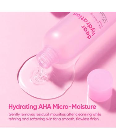 BANILA CO Dear Hydration Skin Softening Toner | Mild pH & Alcohol-Free | Dermatologist Tested | Balances Hydrates Gentle Exfoliation Moisturizing Toning Water with AHA (200ml / 6.76 fl oz) - Buy Online on GoSupps.com