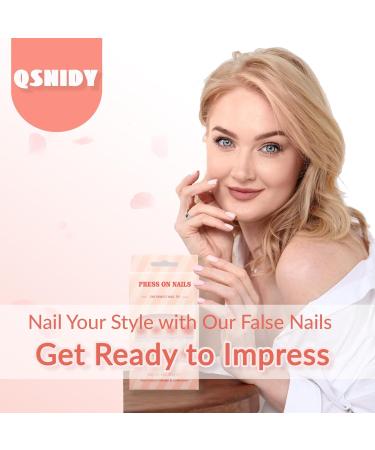 Iridescent Chrome Press On Nails - Short Pastel Pink French Tips | Reusable Fake Nails Kit (24 Nails 12 Sizes) for Women s Party Wear - Buy Online on GoSupps.com