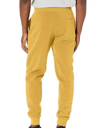 Ronony Men's Slim Fit Sports Pants - Yellow Joggers for Fitness Training & Leisure | Streetwear Jogging Pants - Buy Online on GoSupps.com