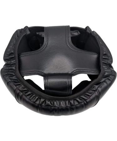 Kids Boxing Headgear - Synthetic Leather for Grappling, Judo, Kickboxing, Karate, Martial Arts, Muay Thai, Taekwondo - Black - Buy Online on GoSupps.com