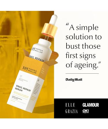 Snail Mucin Repair Serum - Hydrating Moisturizer with Vitamin C for Dark Spots & Fine Lines - Buy Online on GoSupps.com
