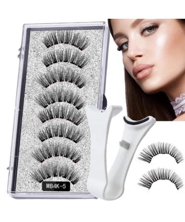 Magnetic Eyelashes with Applicator Reusable Strip Lashes Magnetic Eyelashes Natural Look Magnetic Eyelashes without Eyeliner No Glue or Eyeliner Needed Magnetic Eyelashes Easy to Use