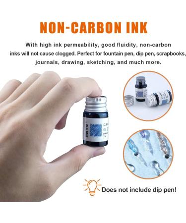 24 Colors Calligraphy Ink Set with Glass Dip Pen and Gold Powder - 7ml Bottles in Gift Box - Buy Online on GoSupps.com