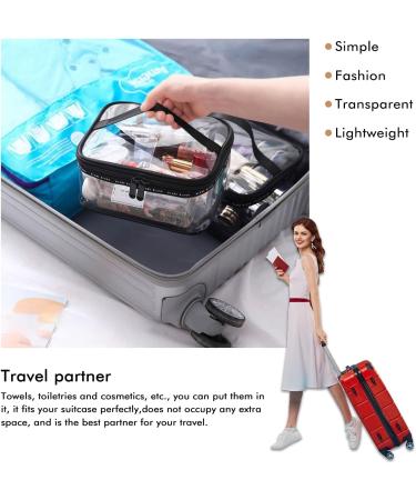 OPPLESIN Travel Toiletry Bag 2 Pack | Women's Cosmetic Makeup Storage | Black Travel Organizer - Buy Online on GoSupps.com