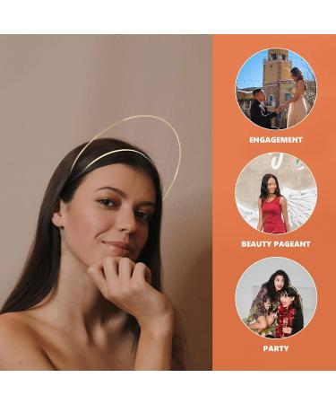 Lurrose Gold Goddess Headpiece | Bridal Wedding Headband for Halloween Cosplay | Tiara Crown Headwear | Style 1 - Buy Online on GoSupps.com