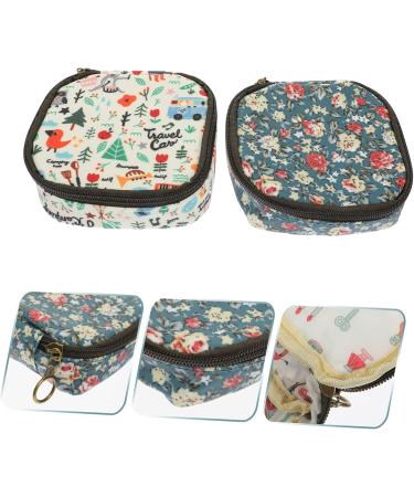 Minkissy 2-Pack Women's Storage Bags for Menstruation Breastfeeding & Mini Cosmetics - Stylish Wallpaper Wall Holder - Buy Online on GoSupps.com