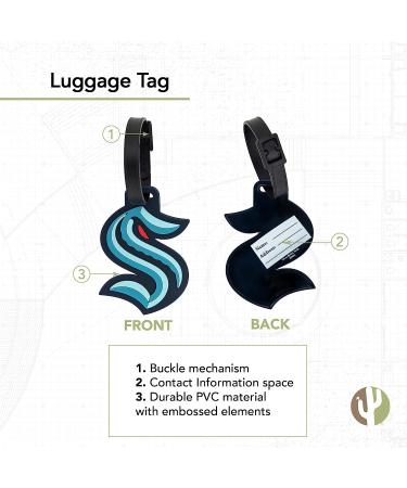 Seattle Kraken Team NHL National Hockey League Luggage Tag Bag (PVC Luggage Tag) - Buy Online on GoSupps.com
