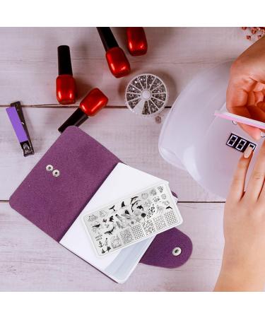 Buy Lurrose Portable Nail Art Stamp Holder - 2-Piece Violet Plates Organizer for Easy Storage & Travel - Buy Online on GoSupps.com