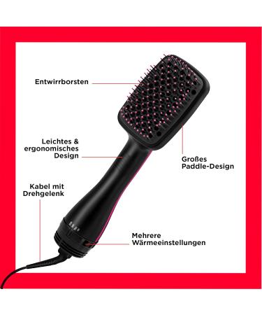 Revlon Pro Collection Salon One-Step Hot Air Brush RVDR5212E2 - Best Black Hot Air Brush for Effortless Styling | International Shipping Available - Buy Online on GoSupps.com