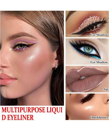 1 Pcs Glitter Eyeliner Liquid eyeliner set Metallic Shimmer Colored Eyeliners Long Lasting Waterproof Glitter Eyeshadow Sparkling Eyeliner Makeup #02 2# - Buy Online on GoSupps.com