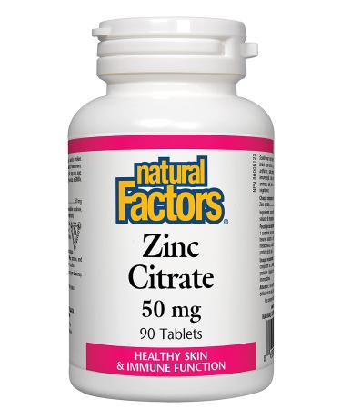 Natural Factors Zinc Citrate 50 mg 90 Tablets