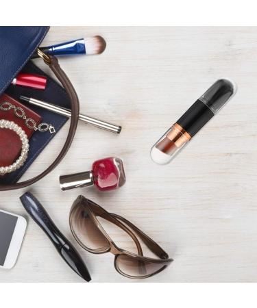 Minkissy 2 in 1 Telescopic Cosmetic Brush - Portable Makeup Brush for Foundation Concealer Powder - Black - Buy Online on GoSupps.com