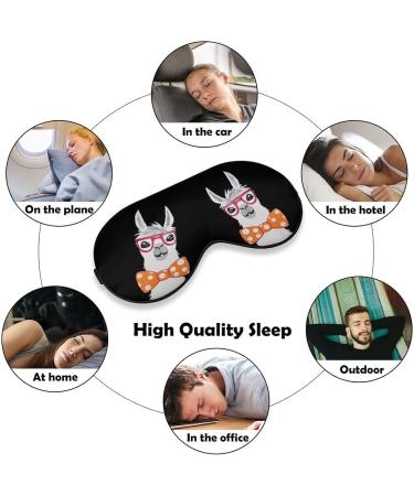 Sunglass Alpaca Llama Eye Mask Sleep Blindfold | Adjustable Strap | Blocks Light for Travel, Yoga, Nap | Women Men - Buy Online on GoSupps.com