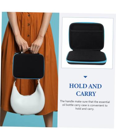 Coheali Storage Box for Essential Oils & Nail Polish - Travel Carrier Bag 21.5x17cm Blue - Buy Online on GoSupps.com