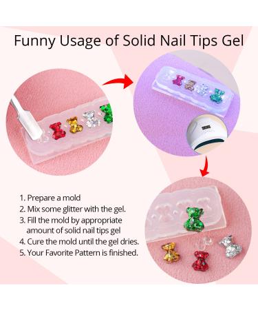 2 Pcs 15ml Solid Nail Tips Gel Kit for Press On False Nails - Nail Art Glue Set for Acrylic Extensions - Salon and DIY Use - UV LED Lamp Cure Needed - Buy Online on GoSupps.com