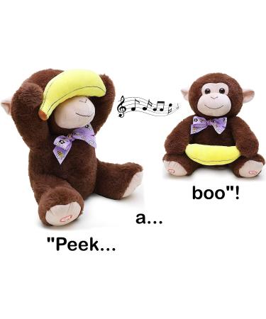 30cm Peekaboo Monkey Plush Toy - Animated Singing Toy with Movable Ears for Development - Buy Online on GoSupps.com