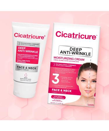 Cicatricure Anti Wrinkle Face & Neck Cream 3-in-1 with Retinol, Vitamin E & Q10 - Hydrating Anti-Aging Moisturizer, 2.1oz - Buy Online on GoSupps.com