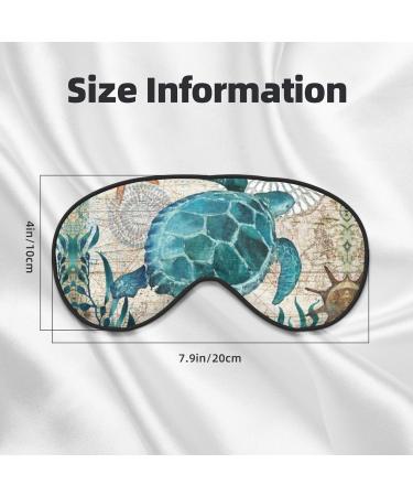 Watercolor Sea Turtle Sleep Mask | Adjustable Double-Sided Eye Mask & Soft Eye Covers for Perfect Shading & Eye Edema Relief - Buy Online on GoSupps.com