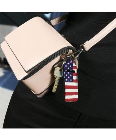 SCRAWLGOD 2Pcs Chapstick Keychain Holder - American Flag Lip Balm Holder - Buy Online on GoSupps.com