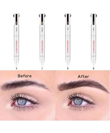 Eye Liner Makeup 4 in 1 Waterproof Eyebrow Filler Multi-Color Eyebrow Smudge Proof Eye Liner Long Wearing and Enhance Eye Makeup - Buy Online on GoSupps.com