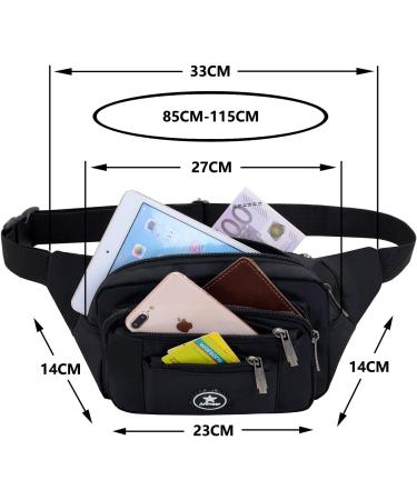 Buy Ariineer Waterproof Bunkbag - Plus Size Hip Bag for Travel & Sports - Unisex Running & Belly Pocket in Black - Buy Online on GoSupps.com