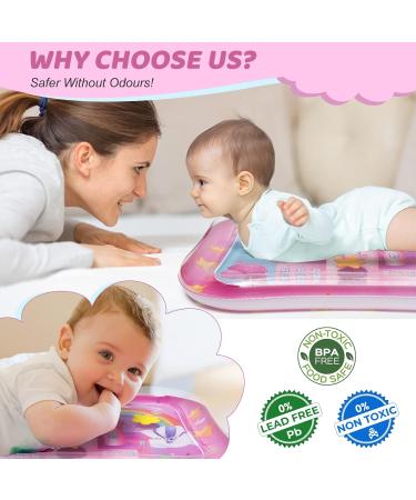 Inflatable Tummy Time Water Mat | Baby Play Mat Sensory Toy for Early Development | Baby Toys for 0-24 Months Girls | Great Gift Idea - Buy Online on GoSupps.com