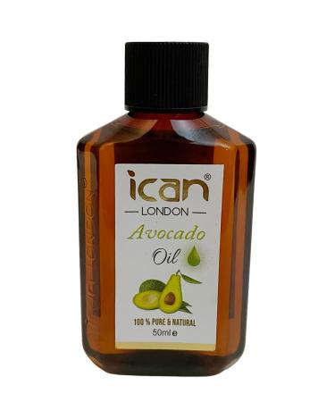 ican 100% pure & natural avocado oil for hair skin 50ml travel size