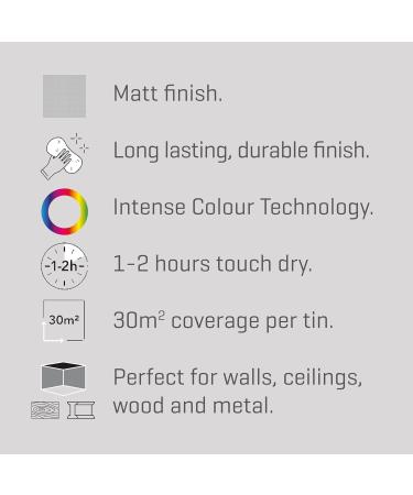 Johnstone's Luxurious Durable Matt Paint - Ash Grove - 2.5L - Colour Intense Technology - Buy Online on GoSupps.com