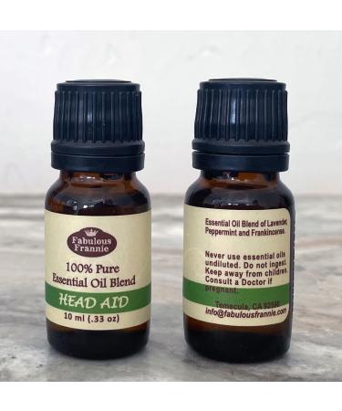 Fabulous Frannie Head Aid Essential Oil Blend - Lavender Peppermint & Frankincense 10ml | International Shipping Available - Buy Online on GoSupps.com